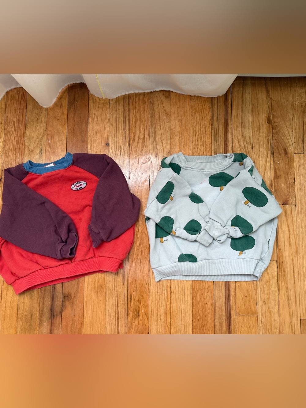 Bobo Choses Kids Red & Burgundy Colorblock Sweatshirt